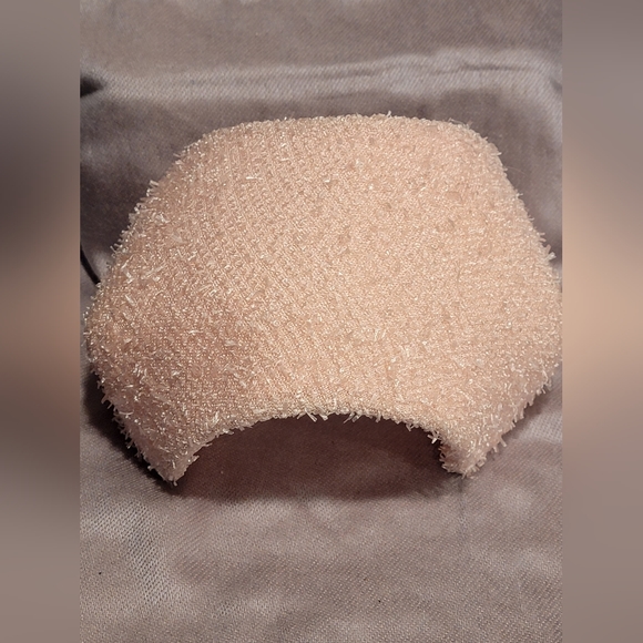 Vintage Light Pink Bridal Cap/Headband - Picture 4 of 11